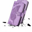 Чохол-книжка для Motorola Edge 50 Ultra, Butterfly, фіолетовий