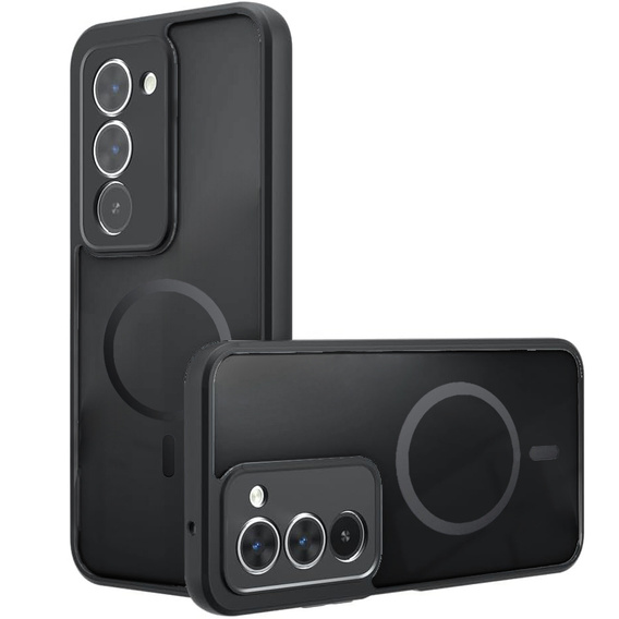 Матовый чехол для Xiaomi Redmi 15 5G / 4G, для MagSafe, полупрозрачный черный