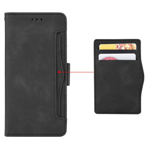 Футляр з клапаном для Oppo Reno 13 Pro, Card Slot, чорний