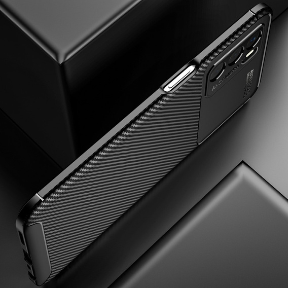Чехол до Oppo A16, Carbon Gel, чёрный