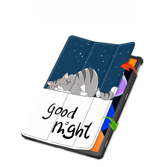Чехол для Lenovo Idea Tab 11" 2025 TB336FU TB336ZU, с функцией подставки, Smartcase, Sleeping Cat