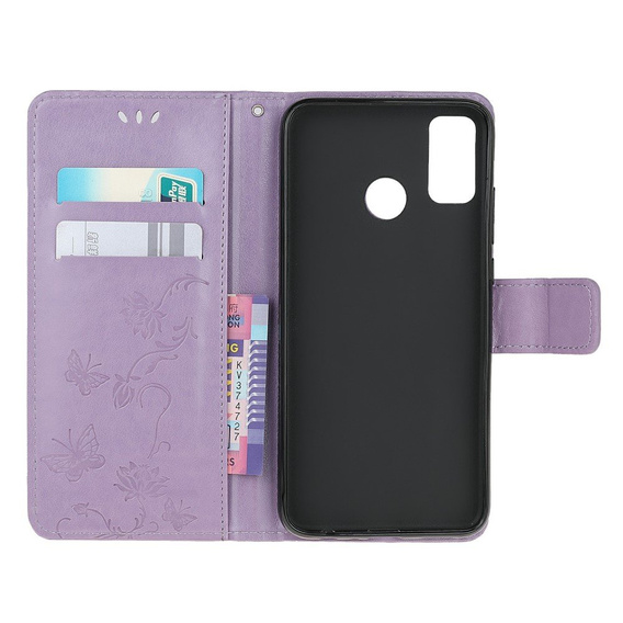Откидной чехол для Motorola Moto G10 / G30, Butterfly, синий