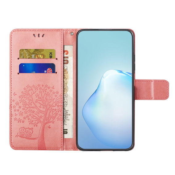 Откидной чехол для Motorola Moto G53 / G23 / G13, tree, розовый