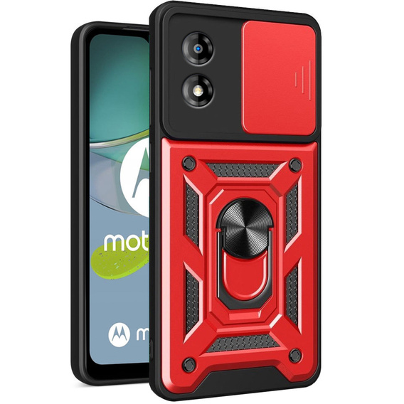 Чохол NOX Camera Slide Motorola Moto E13, CamShield Slide, червоний