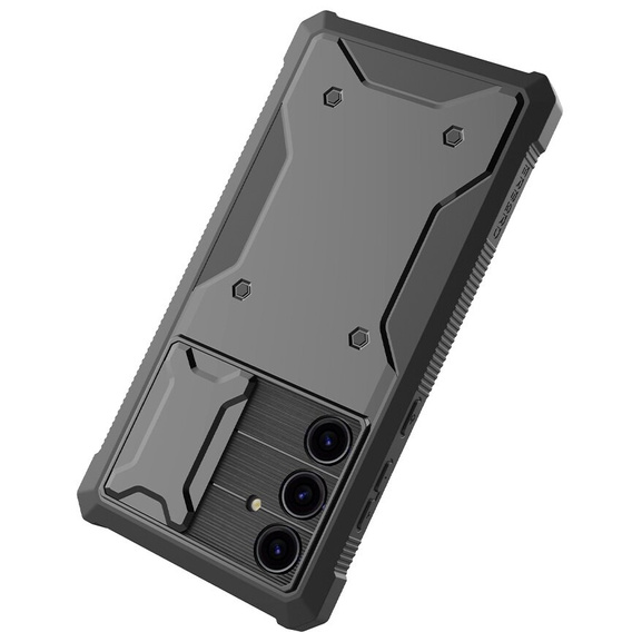 Чехол для Samsung Galaxy A55, ERBORD Rugged Case, черный (Две рамки)