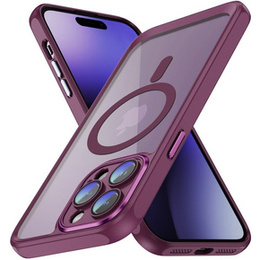 Чохол для iPhone 15 Pro Max, ERBORD Impact Guard, MagSafe, бордовий