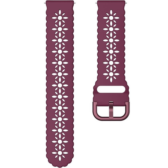 Силиконовый ремешок 20mm Soft Hollowed-out, Wine Red