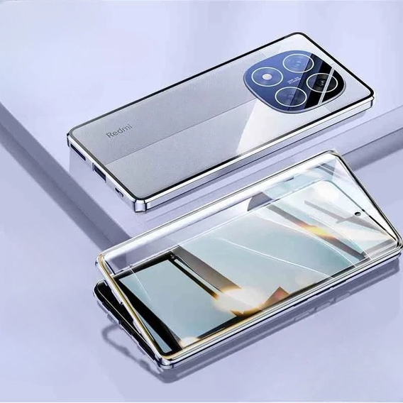 Чохол для Xiaomi Redmi Note 14 Pro+, Magnetic Dual Glass, фіолетовий