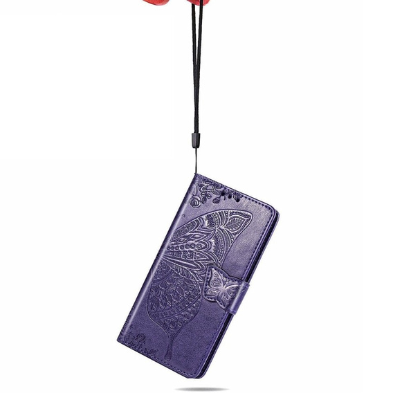 Откидной чехол для Infinix Hot 40i, Butterfly, фиолетовый