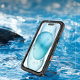 Водонепроницаемый чехол IP68 для iPhone 16 Plus, чёрный