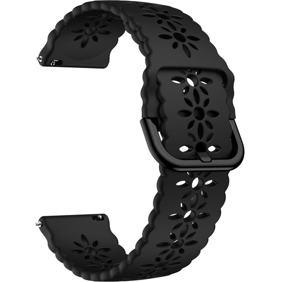 Силиконовый ремешок 20mm Soft Hollowed-out, Black