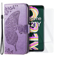 Чехол Wallet до Realme C21Y / C25Y, Butterfly, Purple