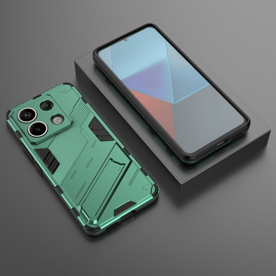 Чехол для Xiaomi Redmi Note 13 Pro 5G, Military kickstand, зелёный