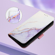 Чохол-книжка для Xiaomi Redmi Note 13 Pro 4G / Xiaomi Redmi Note 14S / Xiaomi Poco M6 Pro 4G, Wallet, Marble фіолетовий