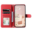 чехол-крышка для Samsung Galaxy A55 5G, Rhombus Crossbody Leather, красный