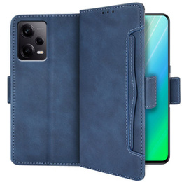 Футляр з клапаном для Xiaomi Redmi Note 12 5G / POCO X5 5G, Card Slot, темно-синій
