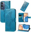 Откидной чехол для Vivo Y19s, Butterfly, синий
