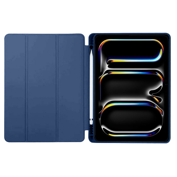 Чехол для iPad Pro 11 2024, Smartcase с местом для стилуса, темно-синий