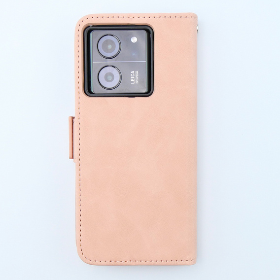 Откидной чехол для Xiaomi 13T / 13T Pro, Card Slot, розовый
