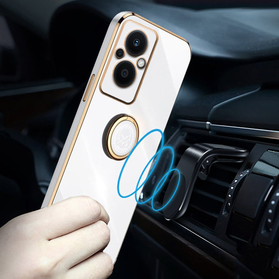 Чехол до Oppo Reno7 Lite, Electro Ring, белый