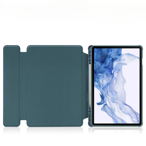 Чехол клавиатура для Samsung Galaxy Tab S9, Rotary 360° Leather, тёмно-зелёный