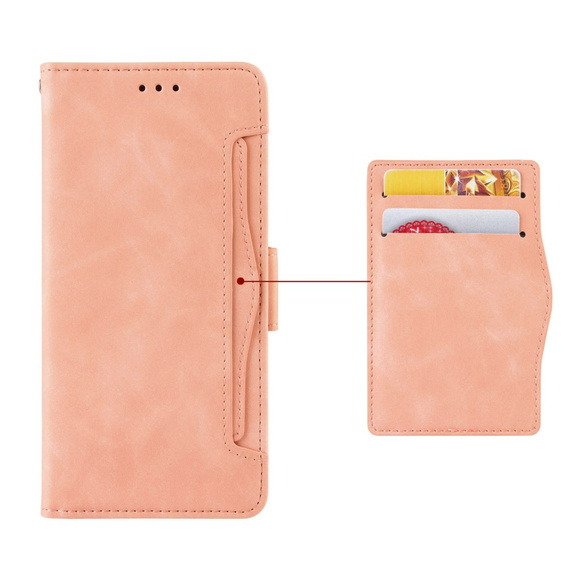 Футляр з клапаном для Samsung Galaxy A55 5G, Card Slot, рожевий
