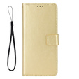 Откидной чехол для Xiaomi Redmi A5, Crazy Horse Wallet, золотой