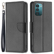 Чохол-книжка для Nokia G11 / G21, Litchi Wallet Case, чорний
