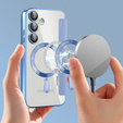 Откидной чехол для Samsung Galaxy S24 FE, RFID Wallet MagSafe CamShield, синий