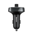 Baseus S13 Автомобильное зарядное устройство 2-Port USB + Transmiter FM - Black