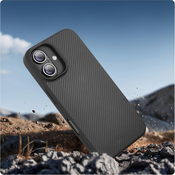 Чехол для iPhone 16, Aramid Fiber Cover, чёрный