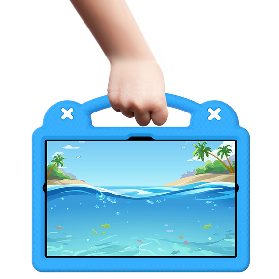 Детский чехол для Lenovo M10 X306 2 Gen / M10 Plus TB-X606 10.3 / Samsung Tab A 10.1 T510/515 / K10 X6C6, Cute Patterns, с подставкой, синий