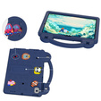 Детский чехол для Lenovo M10 X306 2 Gen / M10 Plus TB-X606 10.3 / Samsung Tab A 10.1 T510/515 / K10 X6C6, Cute Patterns, с подставкой, темно-синий