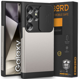 Чoхол до Samsung Galaxy S24 Ultra, ERBORD MagProtect Slide Camera, сірий gunmetal