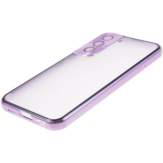 Чoхол до Samsung Galaxy S21, Magnetic Dual Glass, фіолетовий