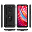 Бронированный Чехол до Xiaomi Redmi Note 8 Pro, Nox Case Ring, чёрный