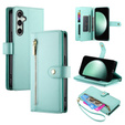 Чохол-книжка для Samsung Galaxy S24 FE, Wallet Zipper Pocket, зелений