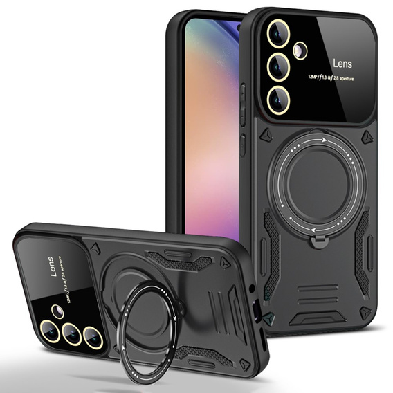 Бронированный чехол для Samsung Galaxy A55 5G, Magnetic Ring, чёрный
