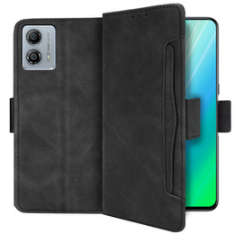 Откидной чехол для Motorola Moto G53 5G, Card Slot, чёрный