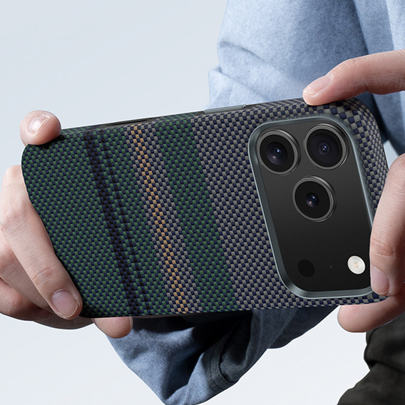 Чехол BENKS Kevlar для Samsung Galaxy S25 Ultra, для MagSafe, Carbon Fiber, чёрный
