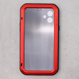 Чехол Love Mei до iPhone 12, armored with glass, красный
