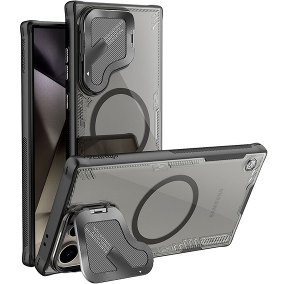 Чохол для Samsung Galaxy S24 Ultra, броньований Nillkin, Icelade Prop, для Magsafe, чорний