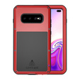 Чoхол Love Mei до Samsung Galaxy S10+ Plus, armored with glass, червоний