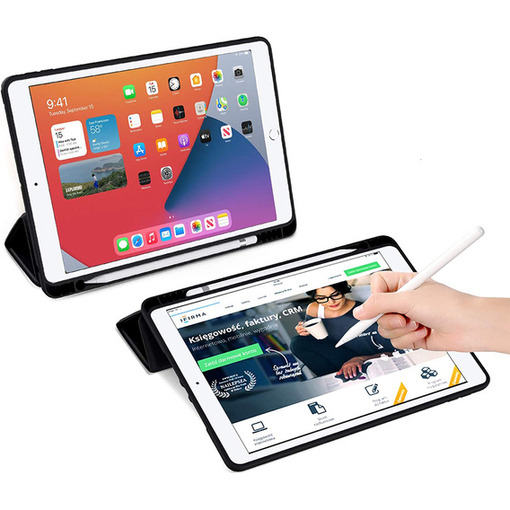 Чохол для iPad 7/8 10.2 2019/2020/2021, Tri-Fold case pen slot, Black