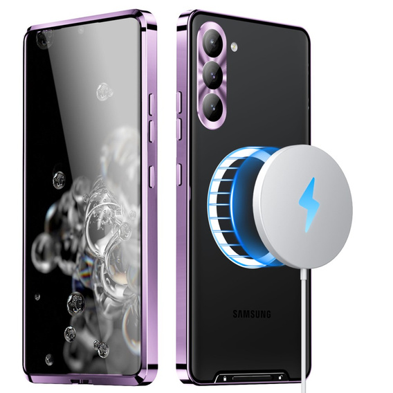 Защитный чехол для камеры Samsung Galaxy S23 FE, CamShield MagSafe, прозрачный / фиолетовый