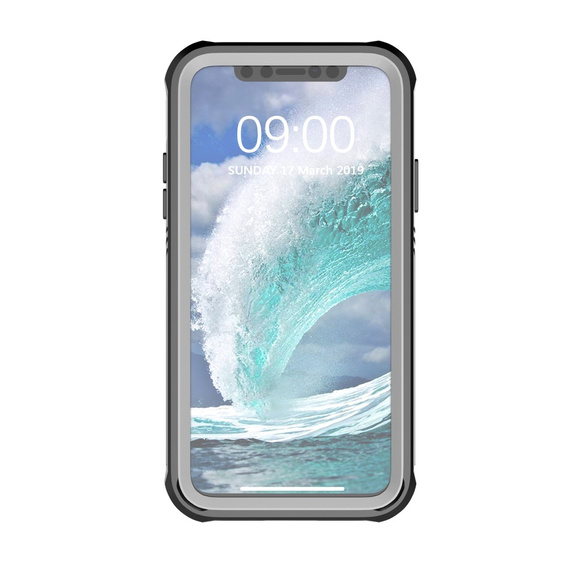 Чoхол Shockproof до iPhone X / XS, із захисним екраном, чорний