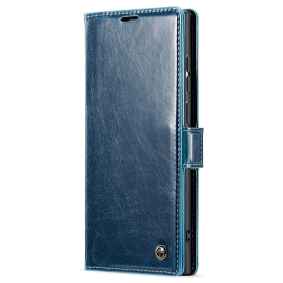 Флип-кейс CASEME для Samsung Galaxy S22 Ultra, Waxy Textured, синий
