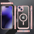 Чохол для iPhone 15 Plus, ERBORD Impact Guard, MagSafe, рожевий