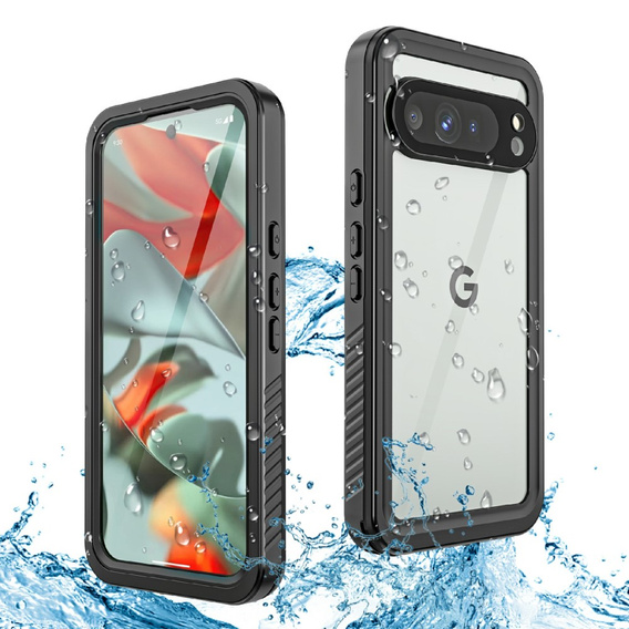 IP68 водонепроникний чохол для Google Pixel 9 Pro XL, Redpepper, чорний