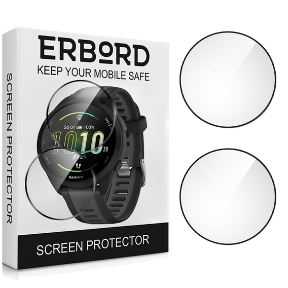 2x Гібридне скло ERBORD для Garmin Forerunner 165